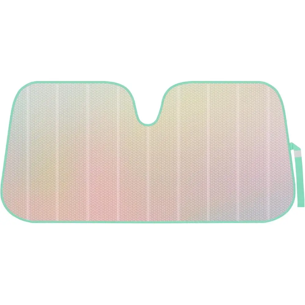 

Iridescent Matte White Front Windshield Sunshade-Accordion Folding Auto Shade for Car Truck SUV-Blocks UV Rays Sun Visor Protect