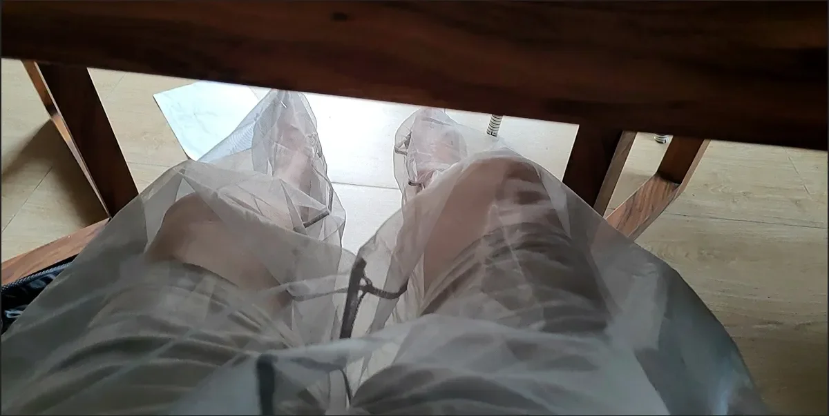 Net Mesh Breath Sheer Elastic Waist Trousers Mosquito Resistant