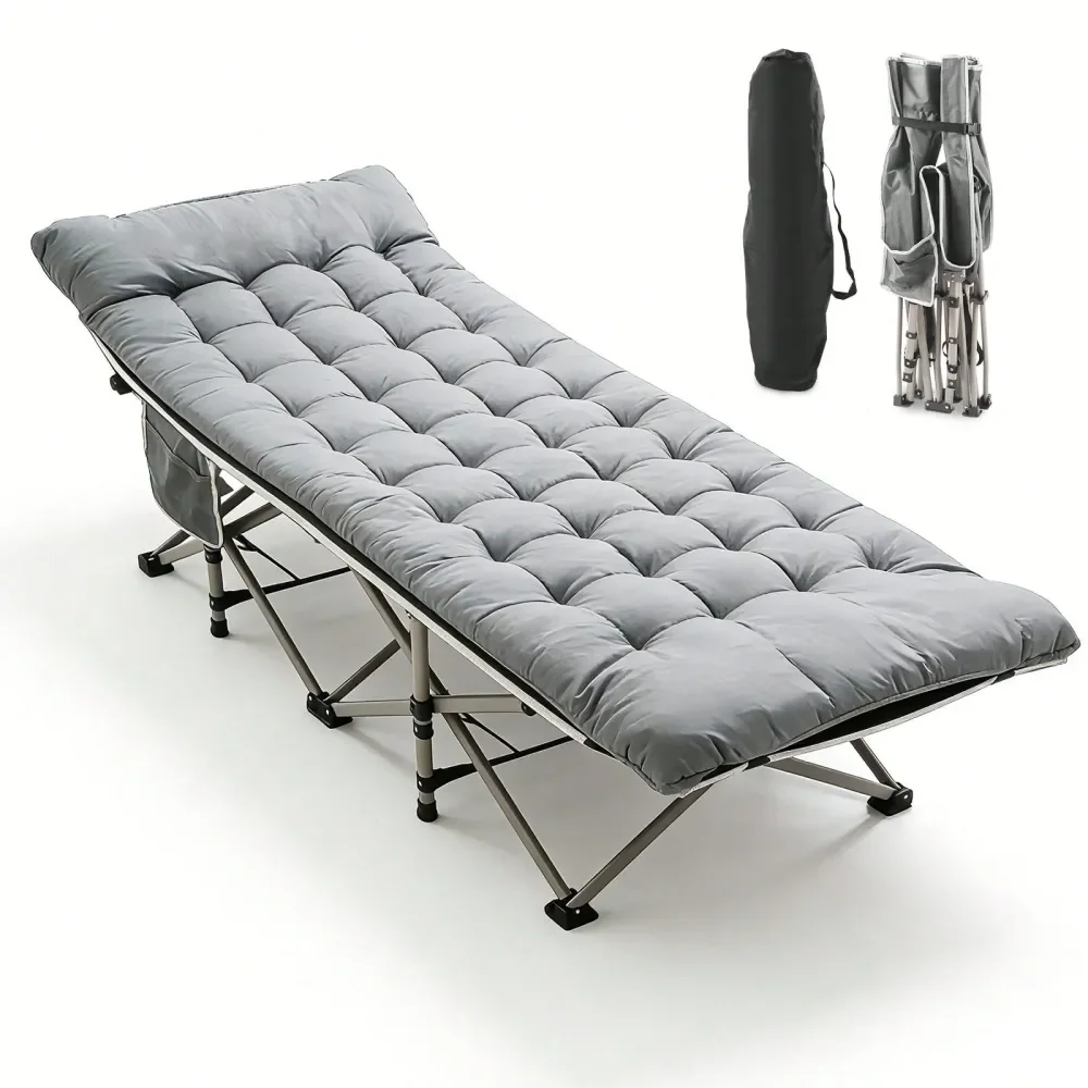 

Inches Folding Camping Cot With Removable Cot Mattress For Adults To 500lbs, Portable Foldable Guest Bed, Durable Bed With A