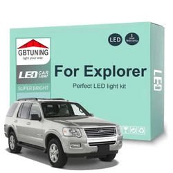 13 sztuk żarówek wewnętrznych LED do Ford Explorer 2006 2007 2008 2009 2010 Canbus Dome License Plate Indoor Lamp Akcesoria samochodowe