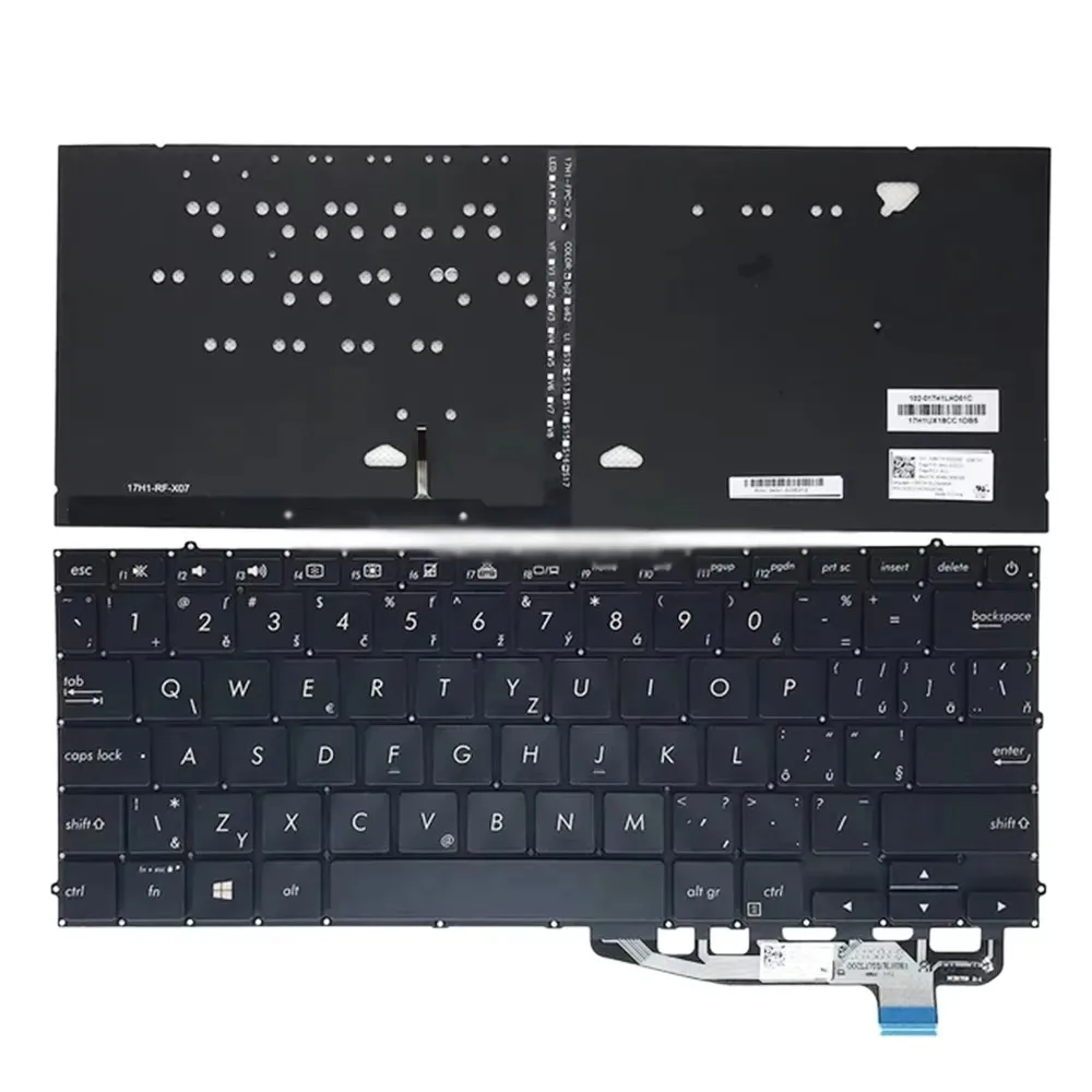 Keyboard for ASUS Zenbook UX391 UX391U with backlit Blue Czech CZ Layout