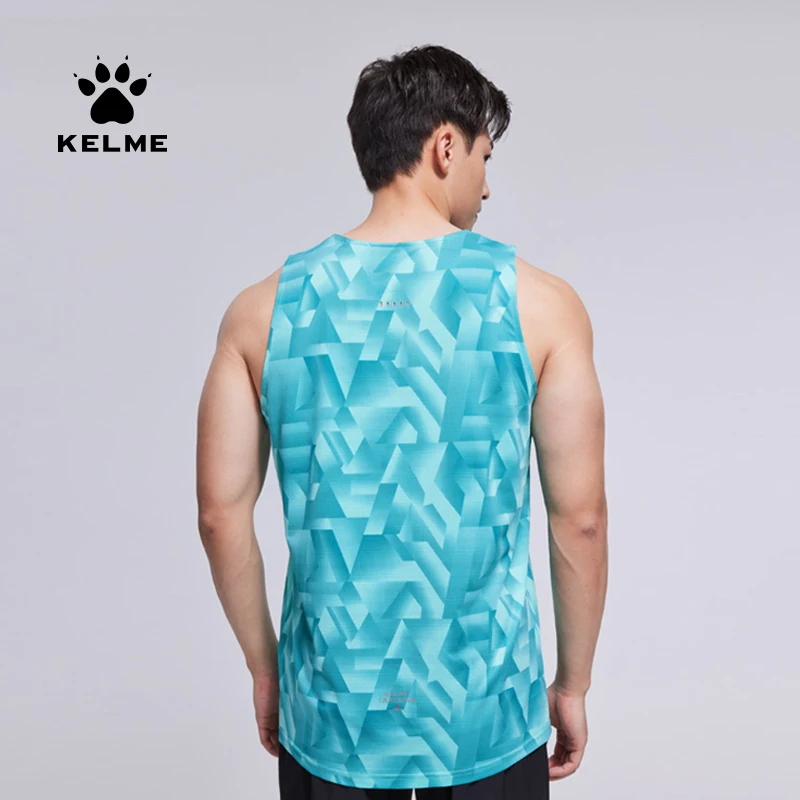 Kelme Sleeveless Sports Tank Top Men\'s Summer Trendy Basketball Training Clothes Running Fitness Top Football Vest