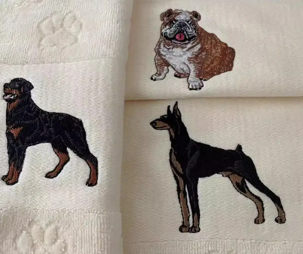 16 styles dog accessories，Golden Retriever，Scottish Terrier，Dachshun，Corgi，Poodle，textile ,cotton towel，62x40cm