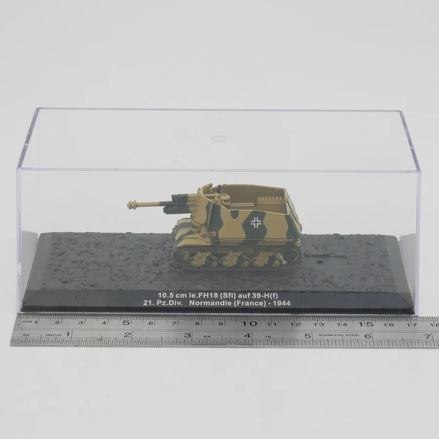 Ixo 1:72 Scale Diecast Alloy 10.5 Cm Le FH18 (Sfl) Auf 39-H (f) Germany Tank Model Militarized Combat Track Type Adult Gifts Toy