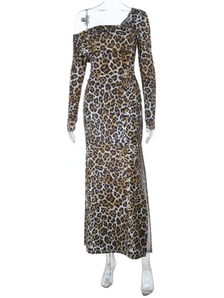 Fora do ombro vestido lápis feminino outono tendência manga longa sexy elegante festa de noite magro estiramento maxi bodycon vestidos 2025