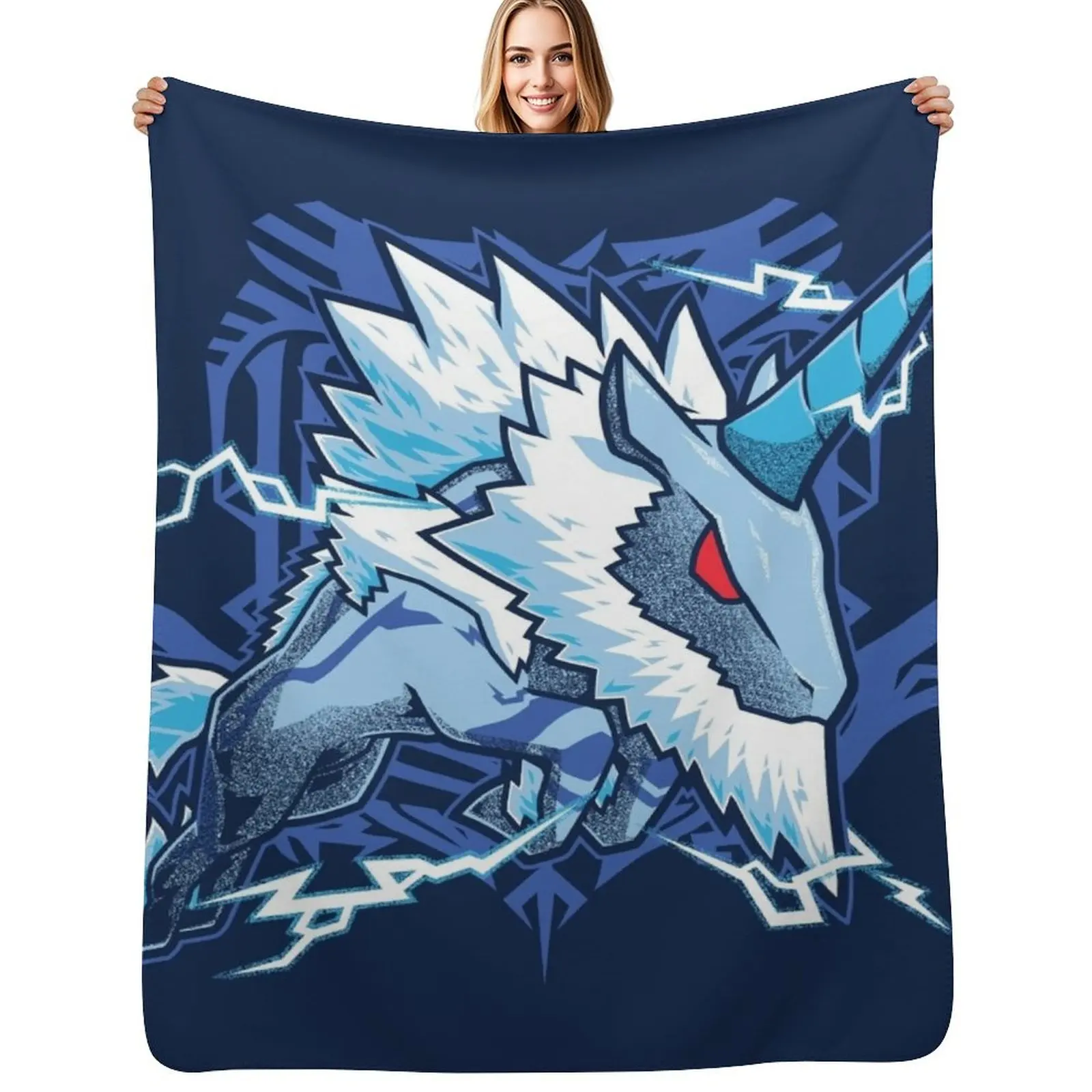 

Kirin Monster Hunter Throw Blanket Beautifuls Travel Decorative Throw Sofa Quilt Blankets