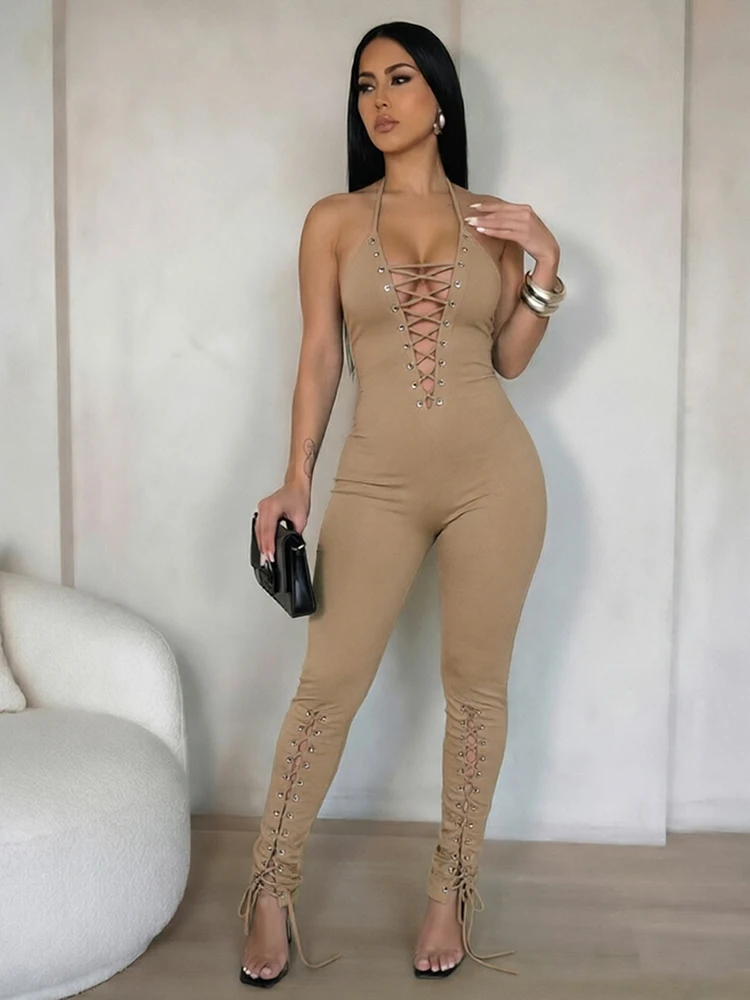 

Женский комбинезон Nibber Peach Hip: сексуальный, с вырезами, на бретелях, с перекрестными ремешками, без спинки, без рукавов, облегающий, для вечеринок и клубов