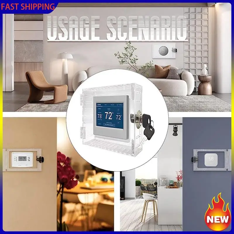 

Hot Trend-2X термостат с замком, универсальная крышка термостата с замком, защита с ключом для термостата на стене дома