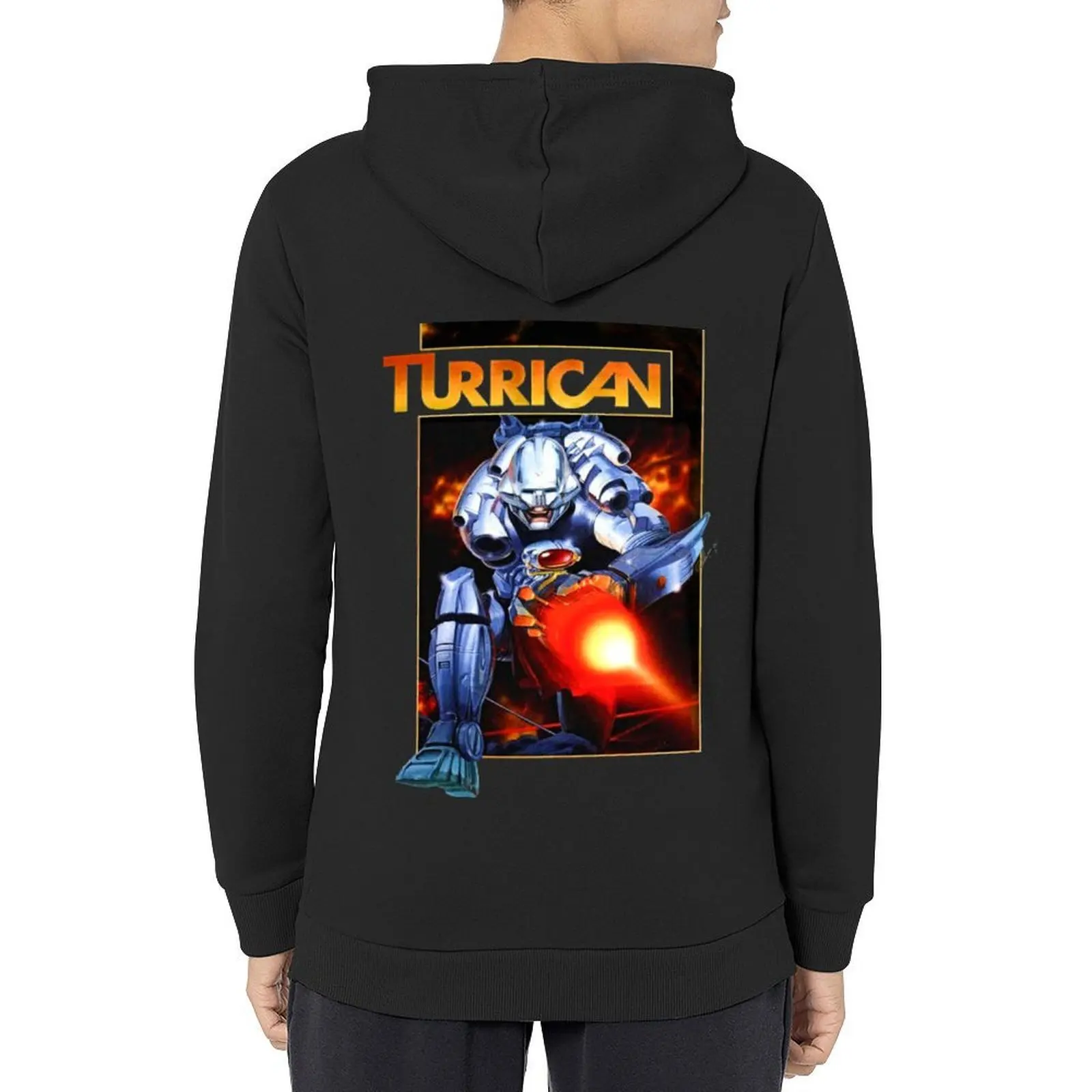 

Turrican (Transparent) C64 Hoodie mens designer clothes men's winter sweater hooded shirt japanese style man hoodie