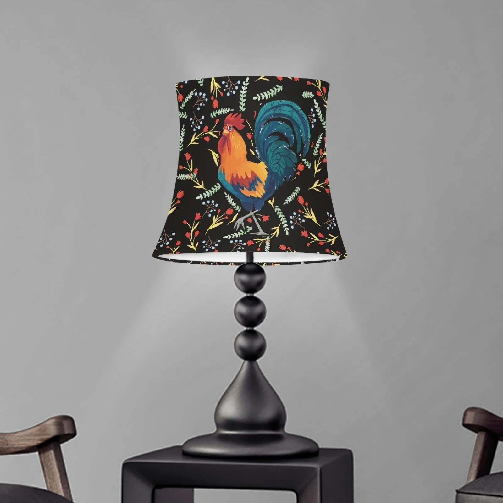 Cartoon Rooster Print Light Shade Cover Cylinder Lampshade Modern Light Shade for Table Lamp/ Wall Lamp/Floor Lamp Shade Covers