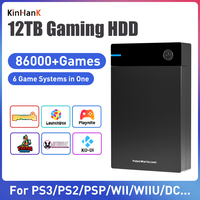 Super Console 12TB Gaming HDD with Hyperspin Launchbox Retrobat Playnite with 86000+ Retro Video Games for PS3/PS2/PS/WII/WIIU