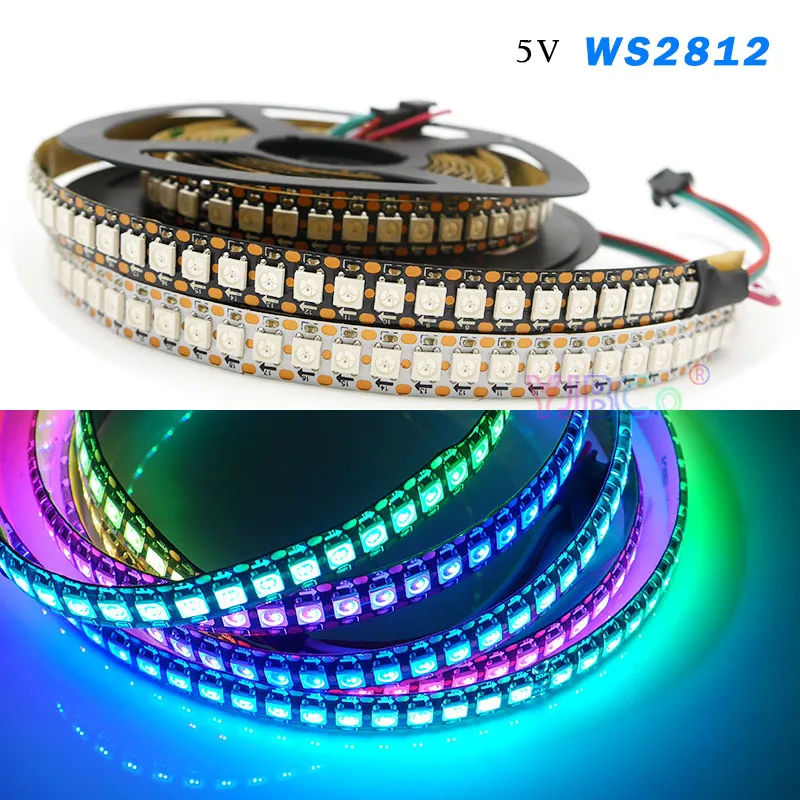 

1m~5m 5V DC WS2812B LED Strip Individually addressable Flexible Tape 30/60/74/96/144 pixels/m WS2812 5050 RGB Light IP30/65/67