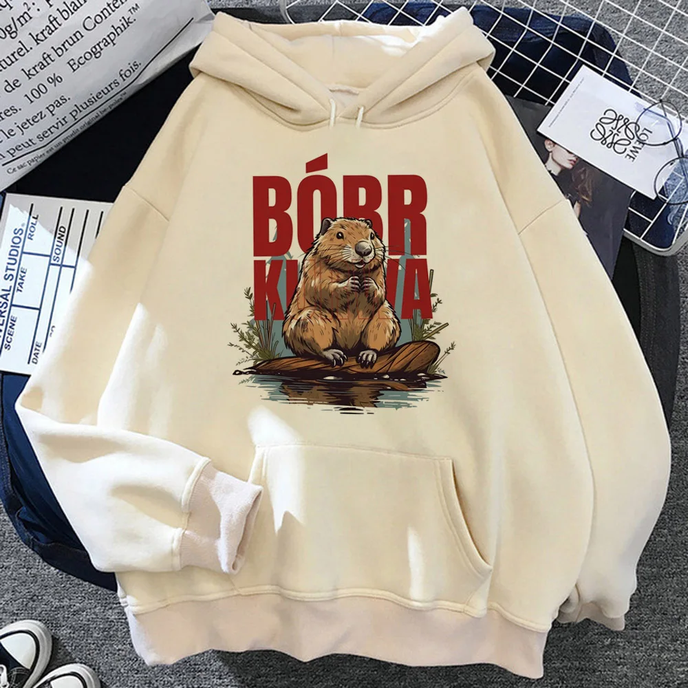 Bobr Kurwa hoodies women Winter  vintage graphic harajuku Hooded Shirt women long sleeve top tracksuit