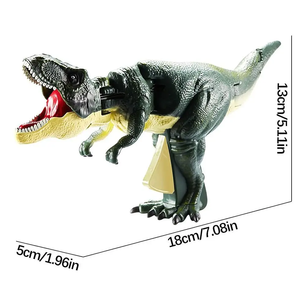 Jouet de dinosaure à pression en plastique, cadeau, mouvement de tête, balançoire simulée, Simulation manuelle, dinosaure explorateur pour femmes