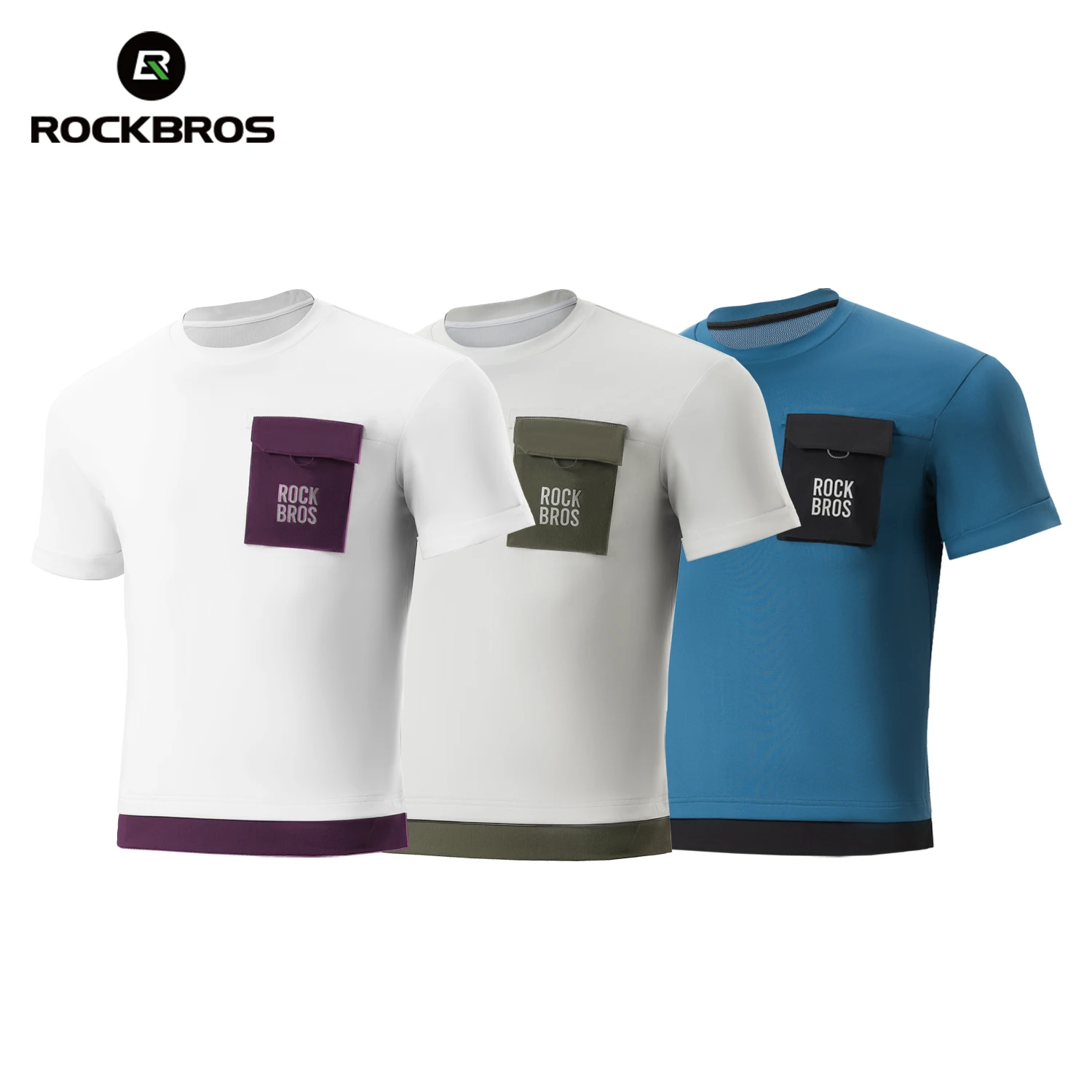

ROCKBROS Summer Cycling Short Sleeve Shirt Lightweight High Elastic Breathable T-Shirt Outdoor Sports Commute Casual Clothing