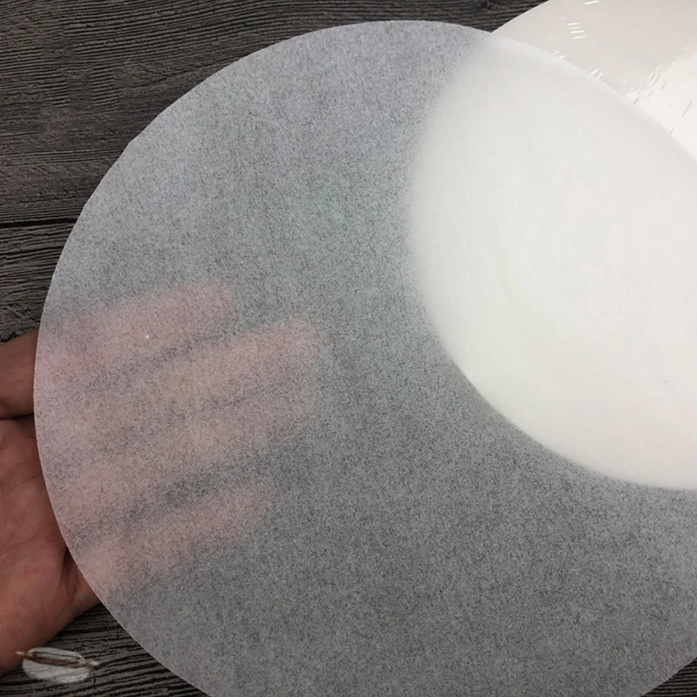 

2pcs 100 Sheets Silicone Oil Paper Round Non-Stick Baking Paper Double-Sided Bbq Accessories Oven Home Outdoor Use White 20Cm