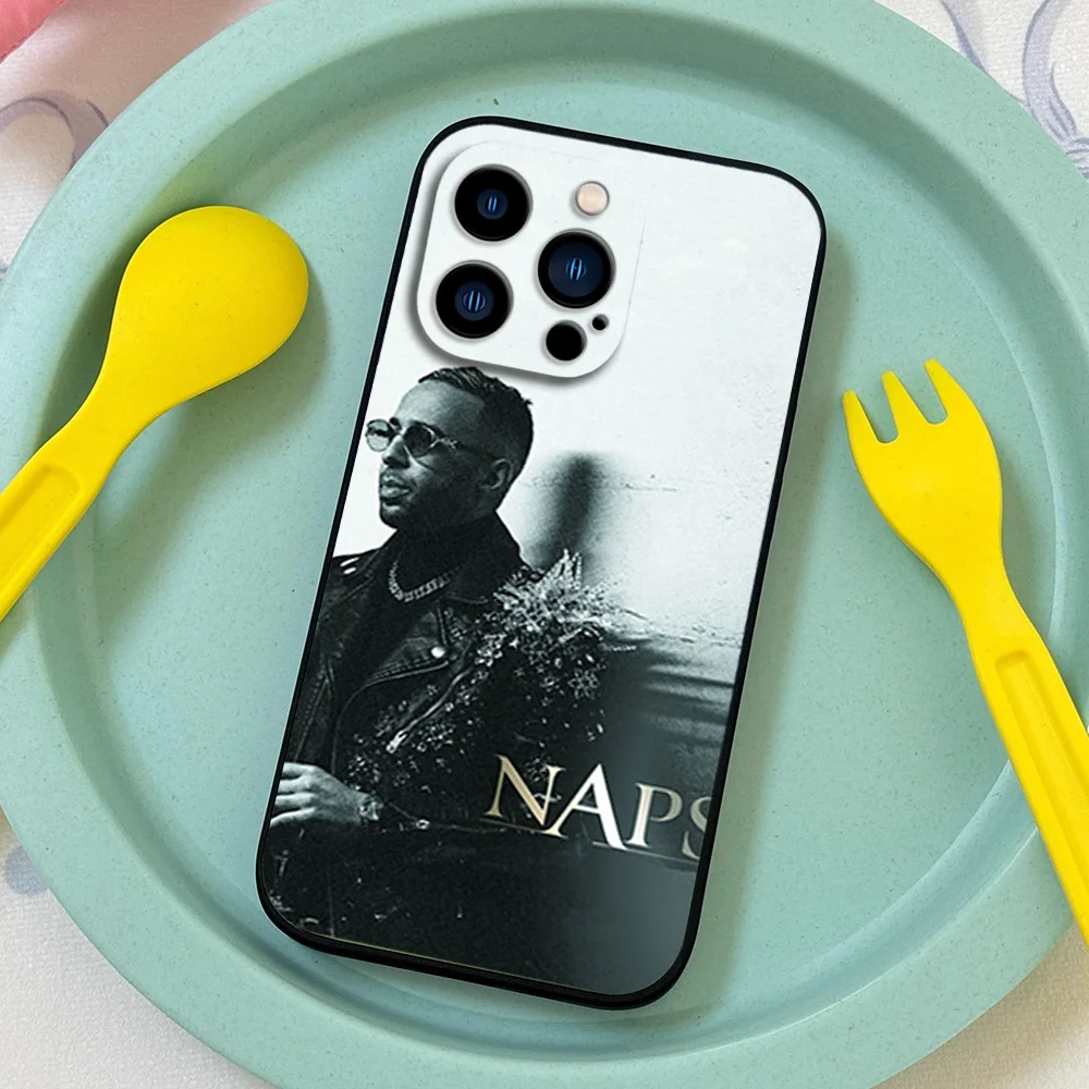 مغني الراب N-Naps Mec De CiteSimple لهاتف iPhone 11 12 13 14 15 16 Pro Max Plus حافظة ناعمة سوداء