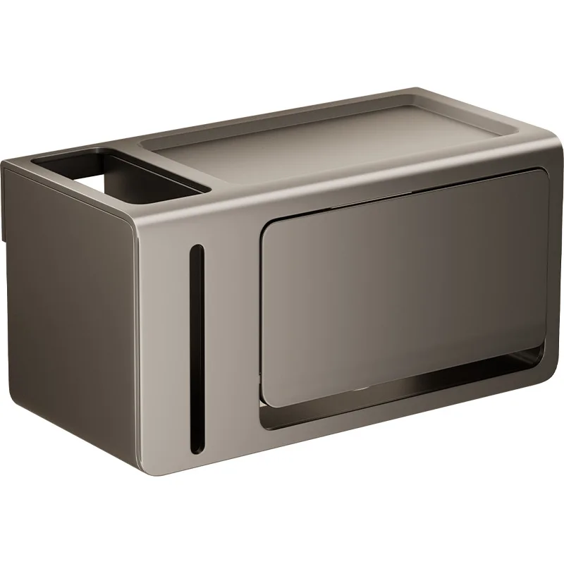 

Держатель для бумажных полотенец Без перфорации, держатель для рулонной бумаги Настенный унитаз, туалет, ванная комната Многофункциональное хранилище с крышкой