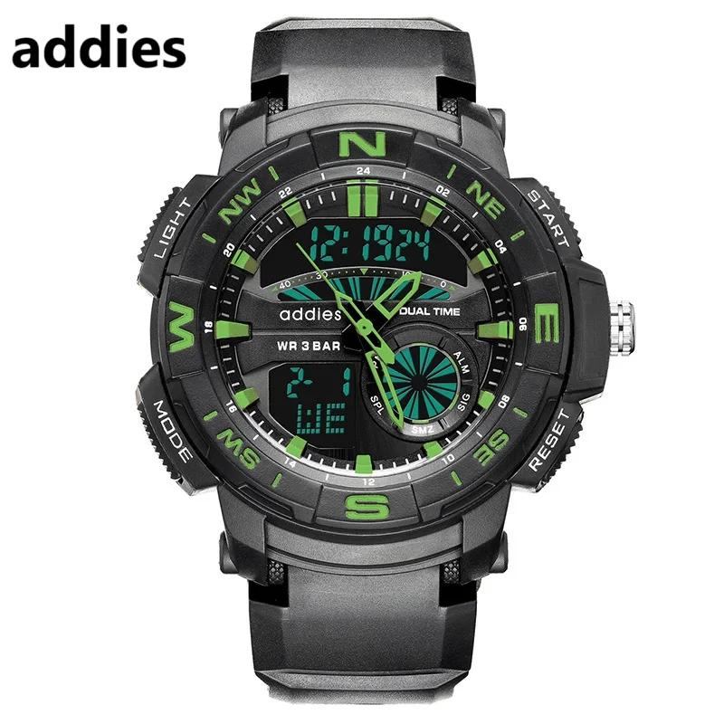 Addies Herren-Militär-LED-Uhr, 30 m wasserdicht, Chronograph, Outdoor-Sport-Armbanduhr, elektronische Uhr, Relogio Naviforce