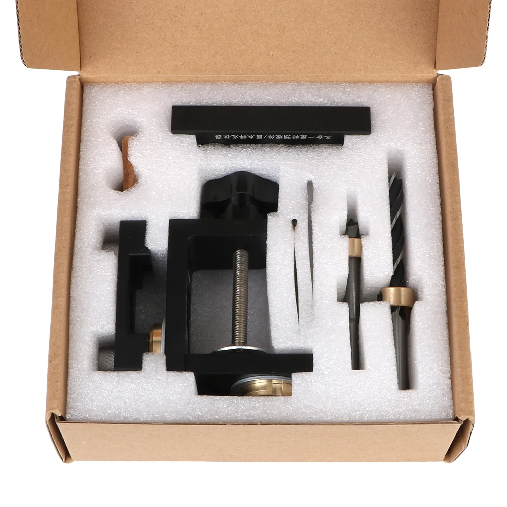 

3 In 1 Doweling Jig Adjustable Woodworking Pocket Hole Jig With 8/15mm Drill Bit Puncher Tools For Drilling Guide Locator