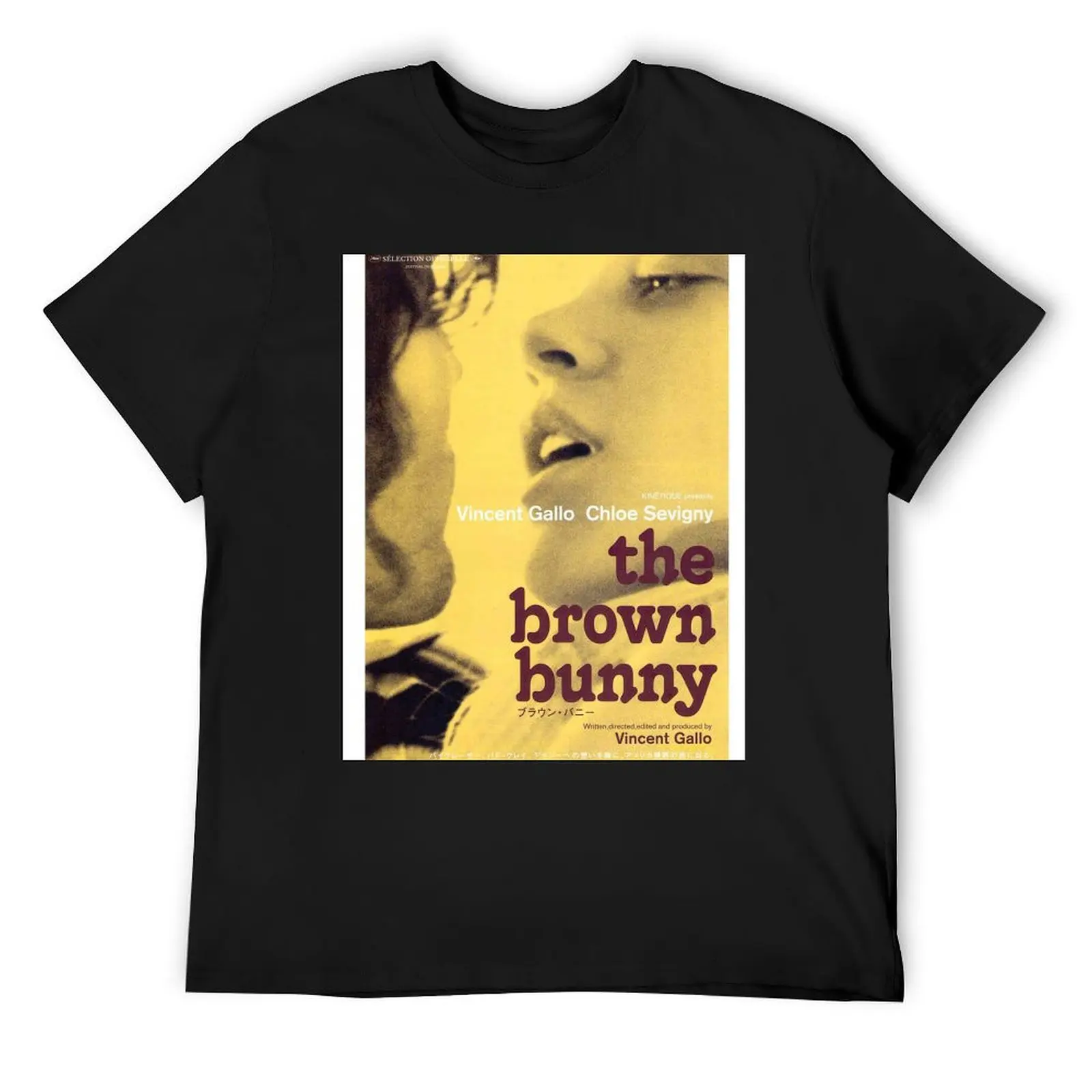 Vincent Gallo - The Brown Bunny - Vintage Movie Poster T-Shirt oversized graphic tee graphics t shirts for men graphic