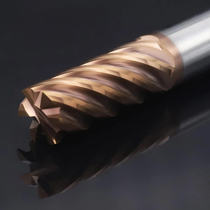 6 Flutes HRC63 Carbide End Mill Tungsten Cutter Tools 6 Teeth CNC Metal Steel Machining Router 6mm 8mm 10mm 12mm 14mm 16mm 20mm