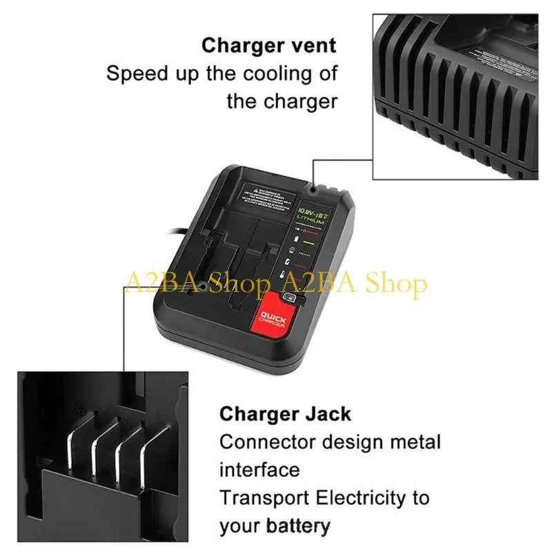 

A2BA Battery Station for Stanley 10.8V-18V Li-ion Battery LB20 LBXR20 PCC692L