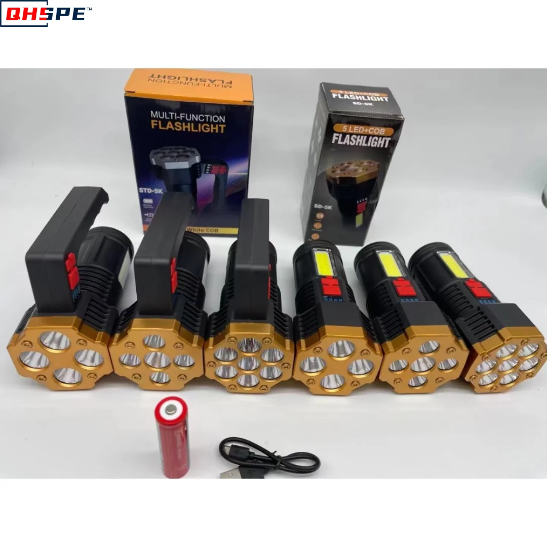 

Фонарик на солнечной энергии — перезаряжаемый светодиодный фонарик с аварийным блоком питания, водонепроницаемый уличный кемпинг для пеших прогулок дома