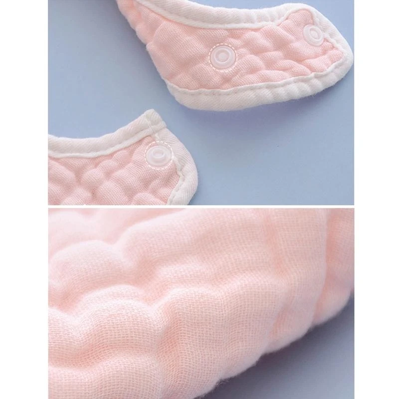 A5YC 6-piece Baby Petal Bibs 360-Degree Rotating Soft & Absorbent Baby Burp Cloth