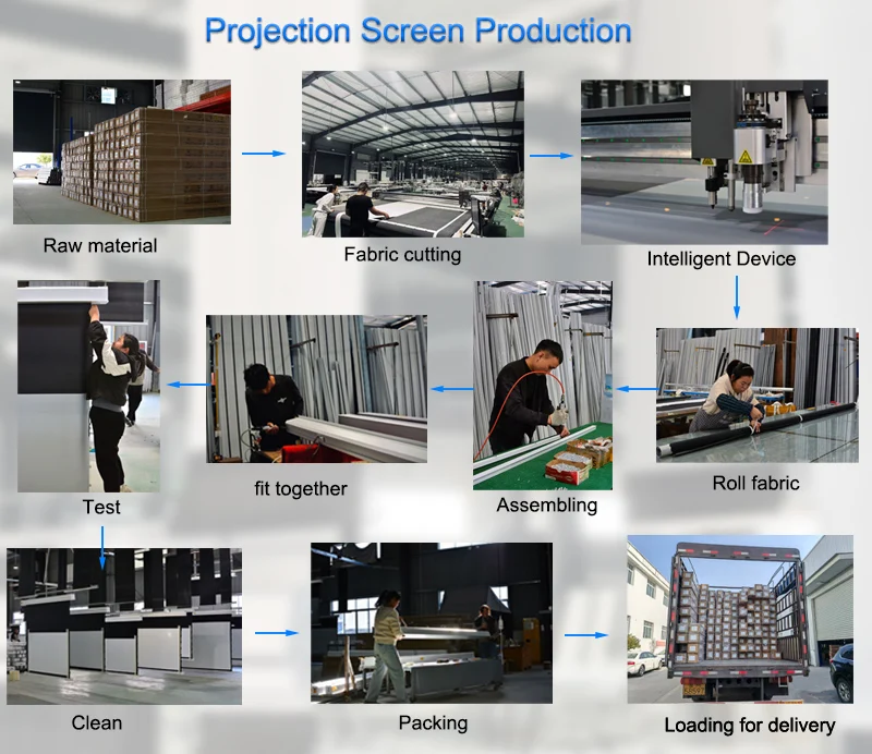 92-Inch 16:9 4K UST ALR Electric Home Theater Projector Screen with CBSP Motorized Projection 16:9 UHD Screen
