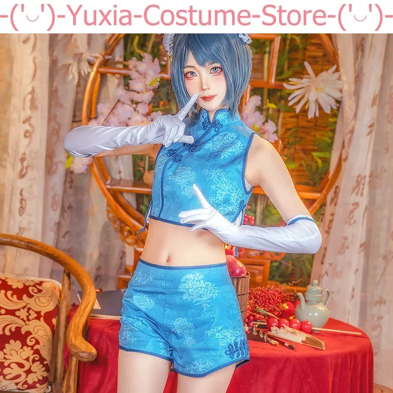 Puella Magi Madoka Magica Miki Sayaka Cheongsam Cosplay Costume Cos Game Anime Party Uniform Hallowen Play Role Clothes Clothing