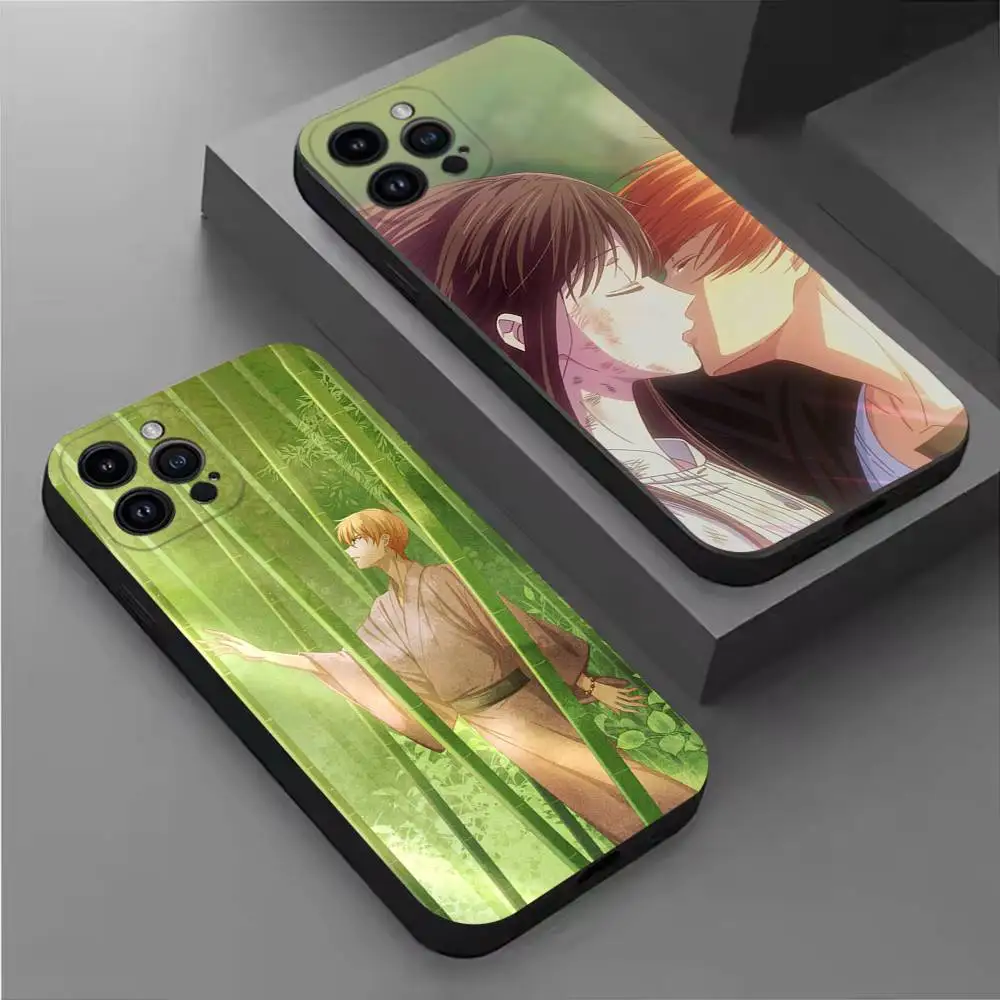 

F-Fruits B-Baskets Anime Phone Case For iPhone 17,16,15,14,13,12,11,Pro,Max,Plus,E,SE4,Air,Mini Black Precise Hole Matching