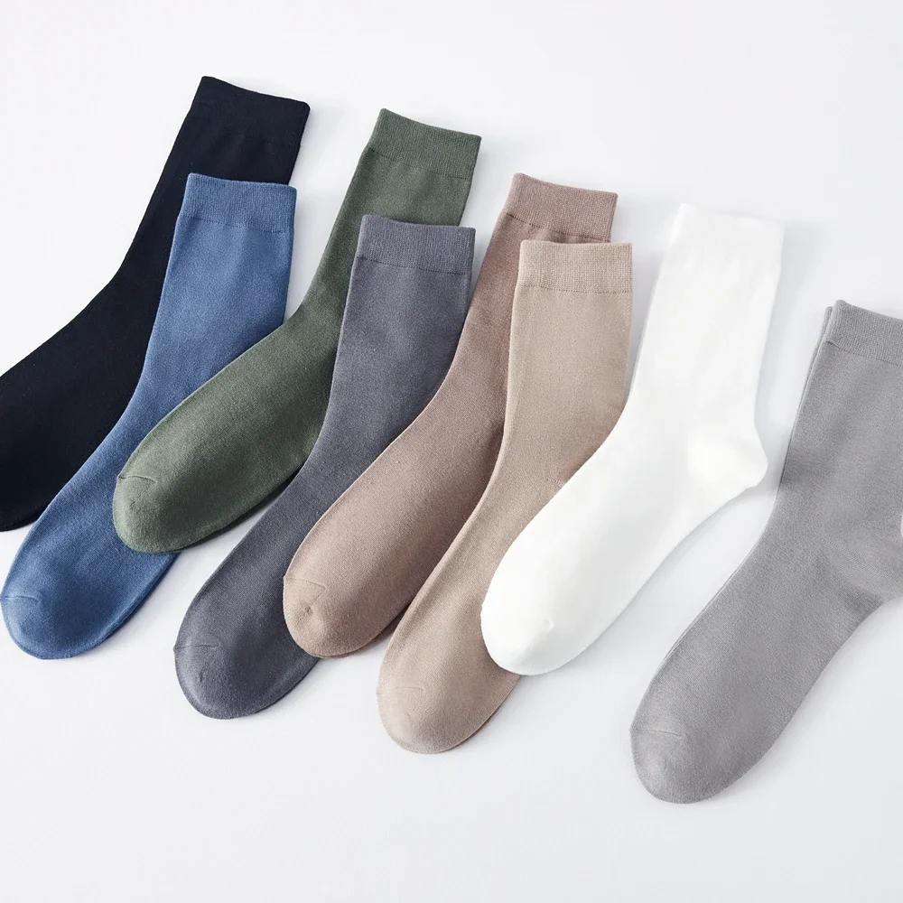 10 Pairs EUR 44-50 Plus Size Men Socks Thin Summer Cotton Socks Breathable High Quality Sports Socks Mid Tube Socks