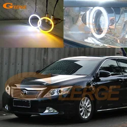 For Toyota Camry 50 V50 XV50 2011 2012 2013 2014 Ultra Bright Switchback Day Light Turn Signal SMD LED Angel Eyes Kit Halo Rings