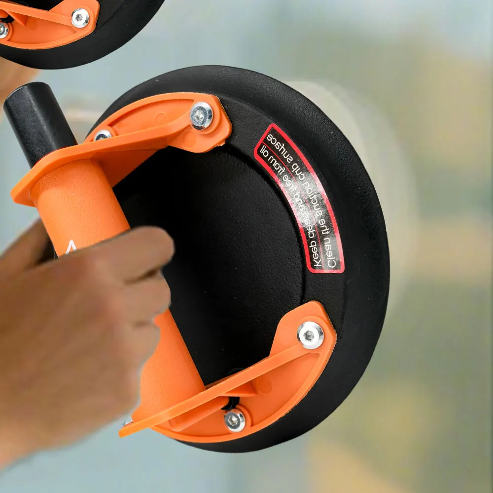 كوب شفط لرفع المواد اليدوية، كوب شفط زجاجي 8 بوصة، مع غطاء سفلي وأدوات بديلة. سعة الحمل 200 كجم.