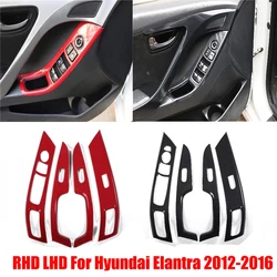 RHD LHD For Hyundai Elantra 2012-2016 Door Armrest  Window Glass Lift Switch Panel Cover glass control Trim interior Accessories