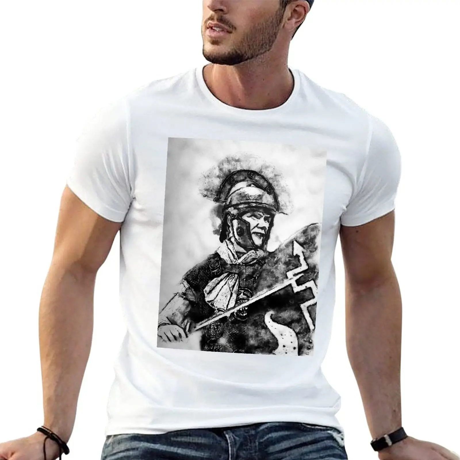 Camiseta de legionario romano para hombre, ropa personalizada, camiseta gráfica, camiseta de diseñador