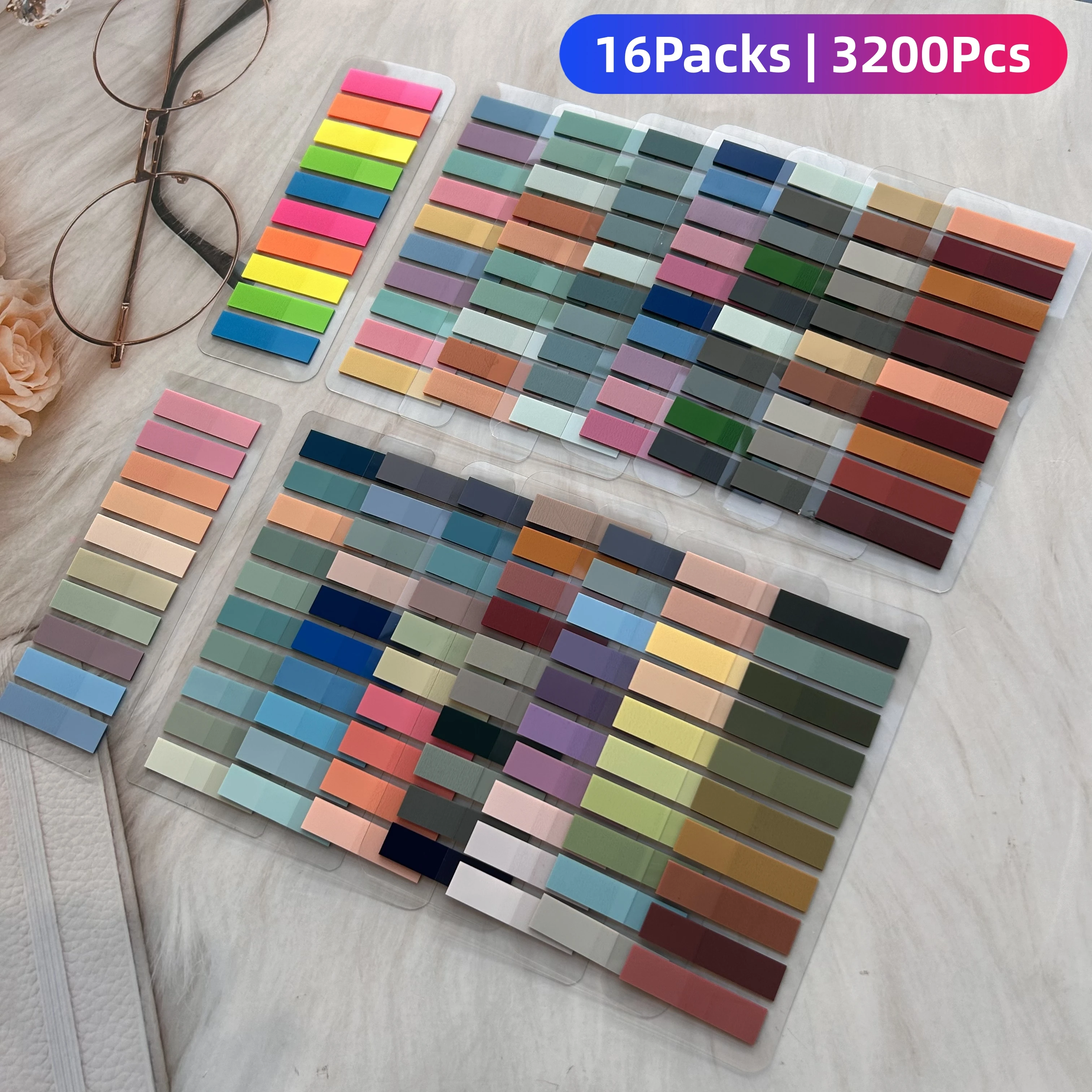 

16 упаковок, 3200 листов, прозрачные липкие заметки, самоклеящиеся аннотации, книги, закладки, блокнот, индексные вкладки, канцелярские принадлежности