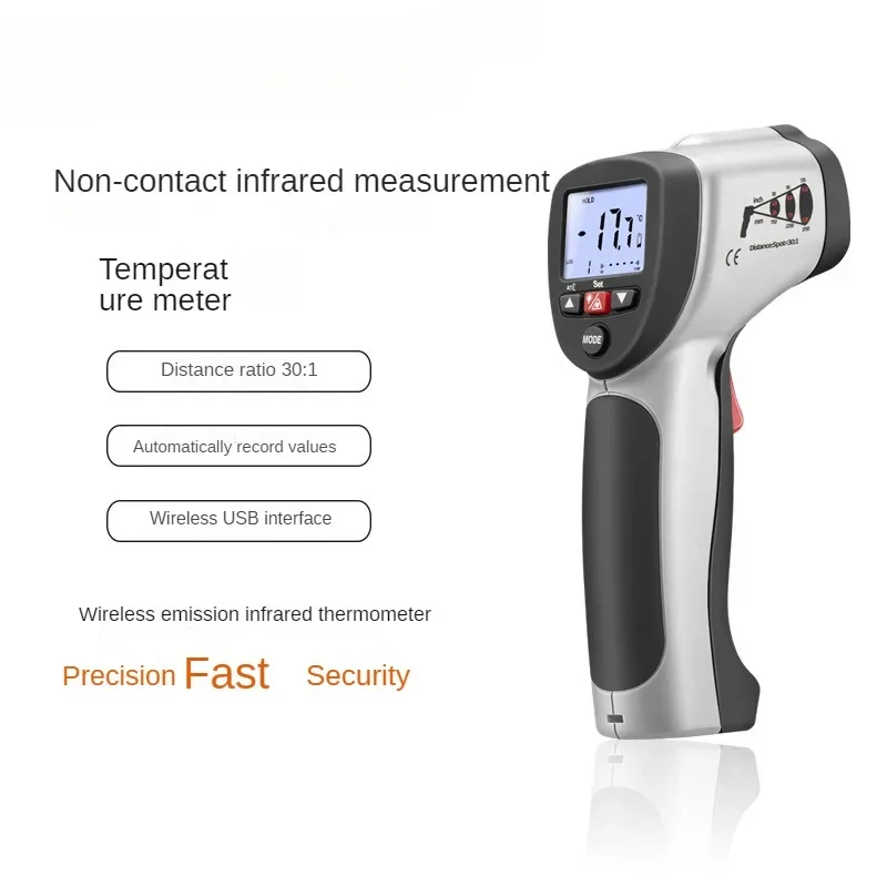 DT-8855 Infrared Thermometer Wireless Transmission Function 2-in-1 Non-contact Temperature Measurement Gun Industrial