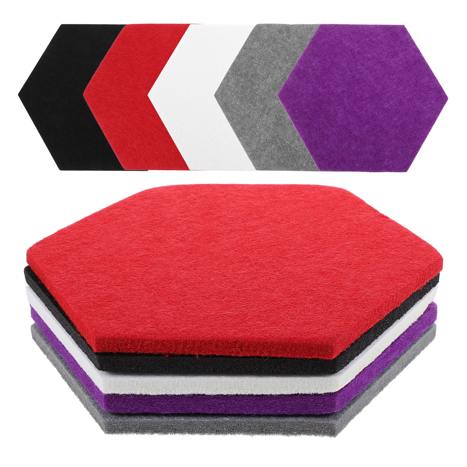 

10Pcs Hexagon Felt Bulletin Board Tiles Adhesive Memo Wall Stickers Home Office Classroom Decor Pin Board for Notes