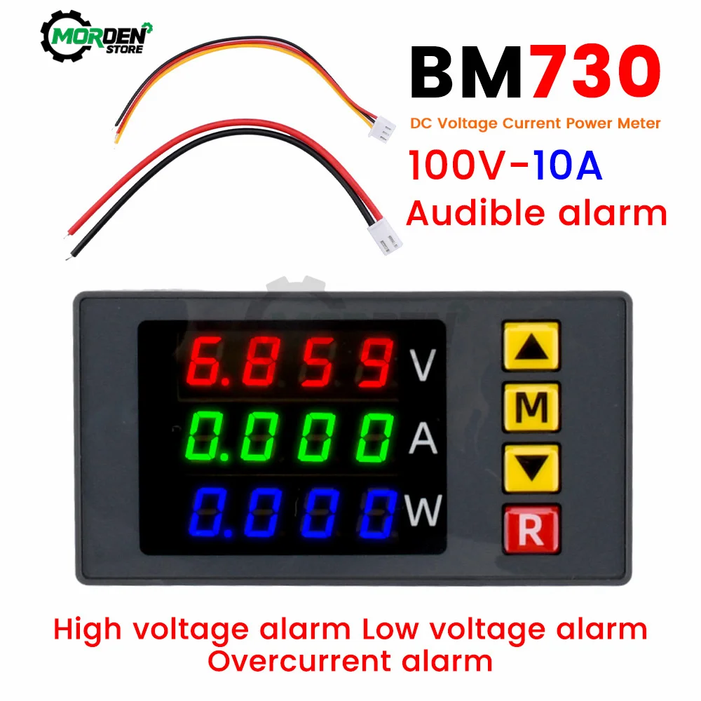 Led Digital Voltímetro Amperímetro Wattímetro Corrente Energia Medidor Detector Tester Fonte de Alimentação Ferramenta Eletricista 00001000w 4bit