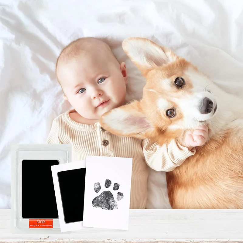 Newborn Baby DIY Hand And Footprint Kit Ink Pads Pet Paw Prints No-Touch Skin Inkless Inkpad Toddlers Souvenir Baby Shower Gift