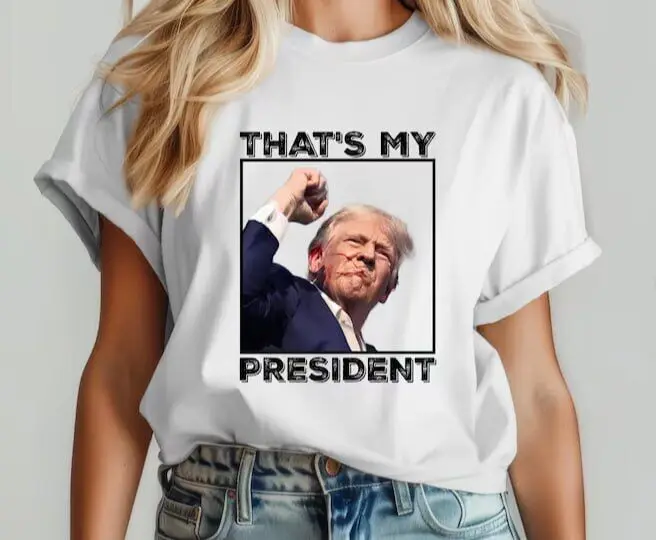 Trump Fist Pump Shot At T-Shirt, Assassination Attempt, Trump 2024 Trump / HOT