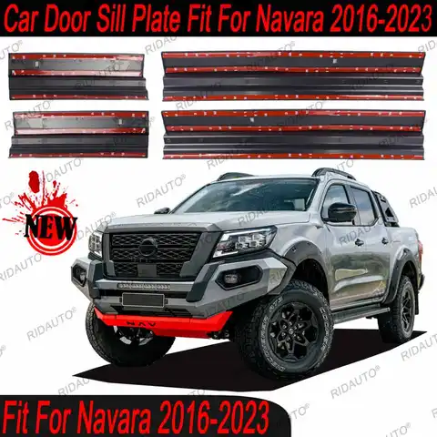 निसान नवारा NP300 2016 - 2023 के लिए कार पिकअप थ्रेशोल्ड स्ट्रिप डोर सिल स्कफ प्लेट प्रोटेक्टर ट्रिम पेडल स्टिकर एक्सेसरीज़ 8 best sales निसान नवारा एनपी300 - №1