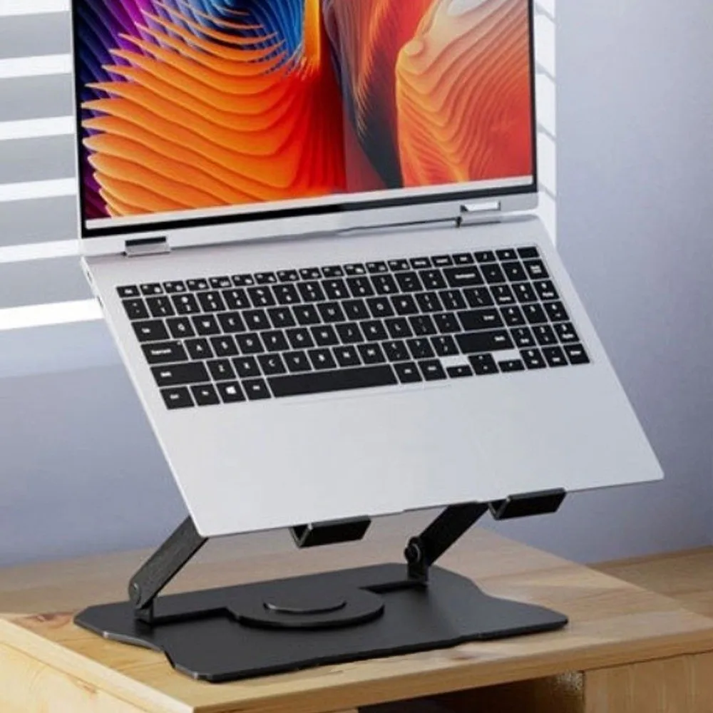 

360° Rotation Rotatable Laptop Stand Adjustable Multi Angle Laptop Holder Anti Slip Foldable Laptop Metal Bracket Tablet