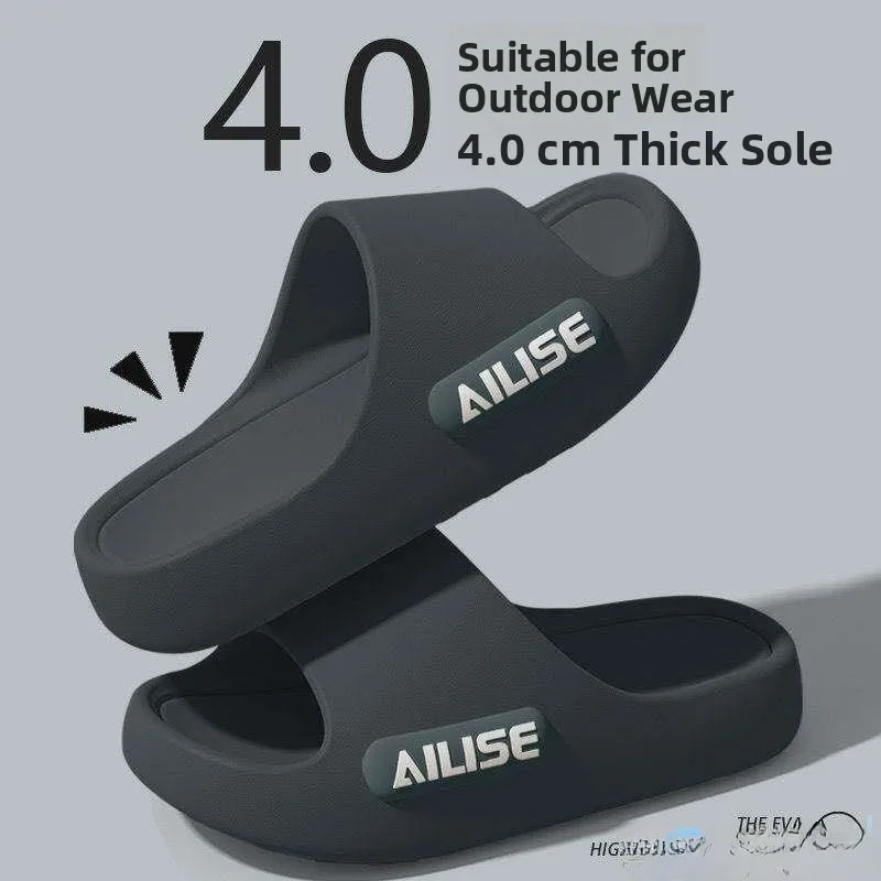 

Мужские тапочки с защитой от запаха для лета, уличные, с толстой подошвой, нескользящие, для дома, из ЭВА, без запаха, без застежек, мужская обувь