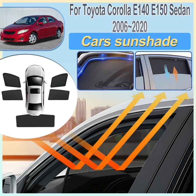 

For Toyota Corolla Accessories 2006-2020 E140 E150 Sedan Car Side Window Sun Shades Magnetic Curtain Sun Visor Cover Accessories