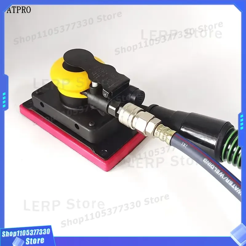 93x178mm Rectangular Air Track Sander Pneumatic Dry Milling Central Vacuum Ready Square Sandpaper Machine for Woodworking