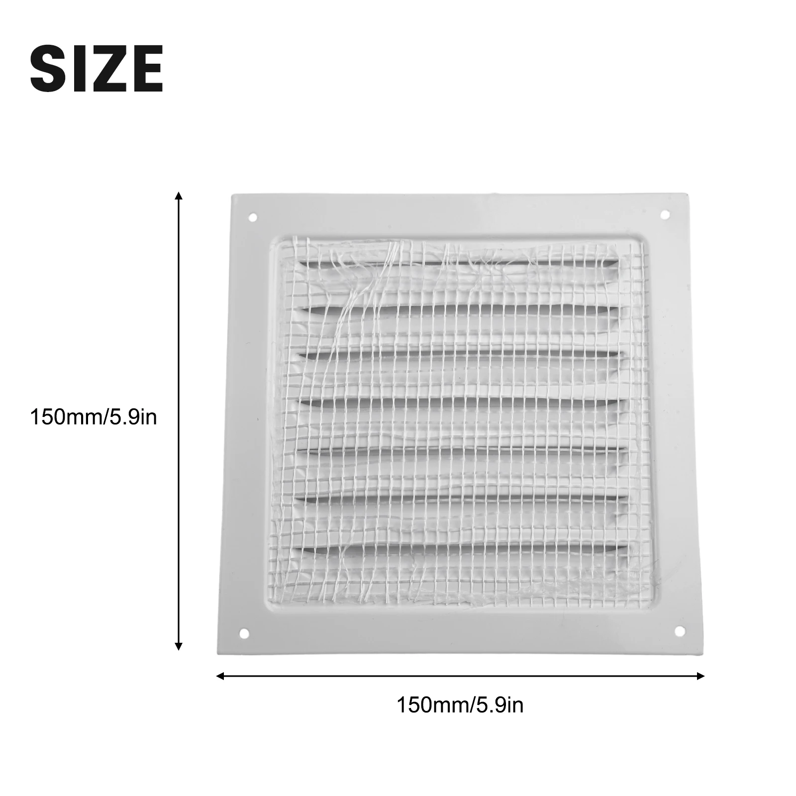 

Metal Louver Vent Grille Cover Square Vent Insect Screen Cover Aluminum Alloy Heating Cooling Vent Plate For Indoor /outdoor Use