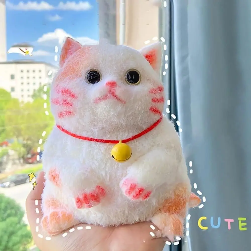 Cute Squishy Relief Squeeze Cat Toys Silicone Big Cat Squishy Fidget Relief Stress Toy Anxiety Relaxation With Flocking Surface